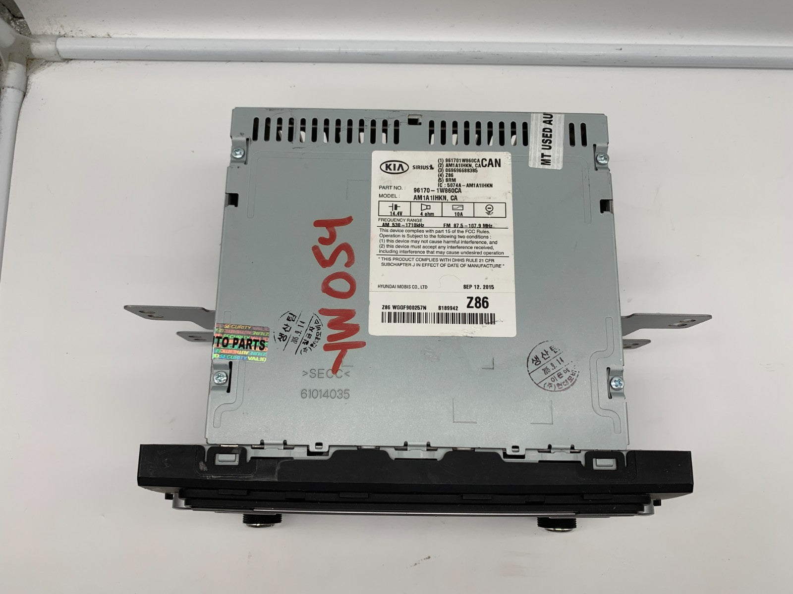 2016-2017 Kia Rio AM FM CD Player Radio Receiver OEM C03B54018