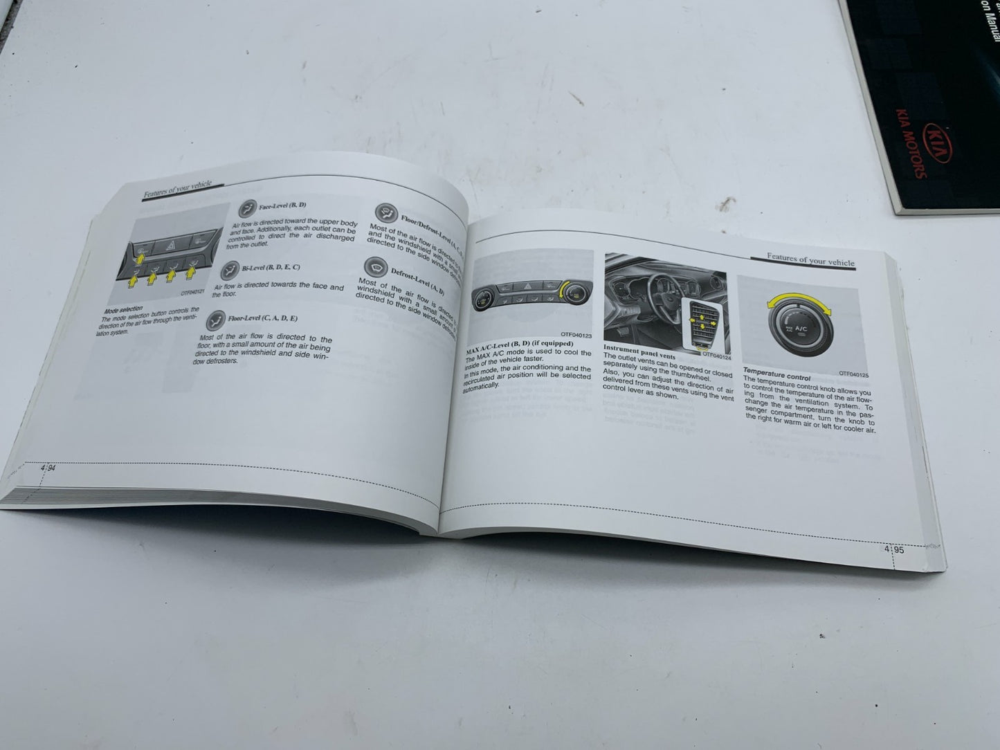 2012 Kia Optima Owners Manual Set OEM A04B06005