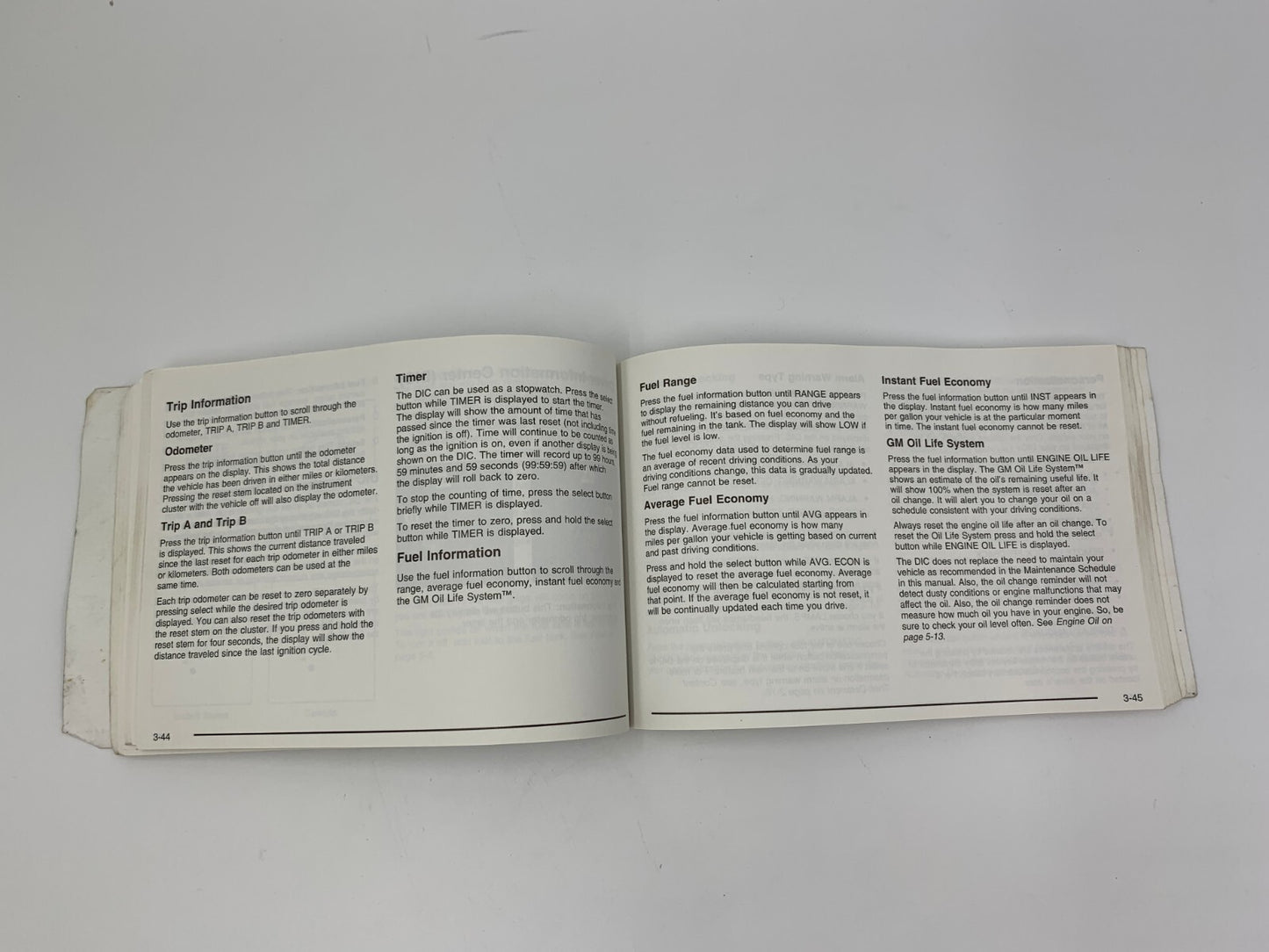 2003 Oldsmobile Bravada Owners Manual OEM B01B11042