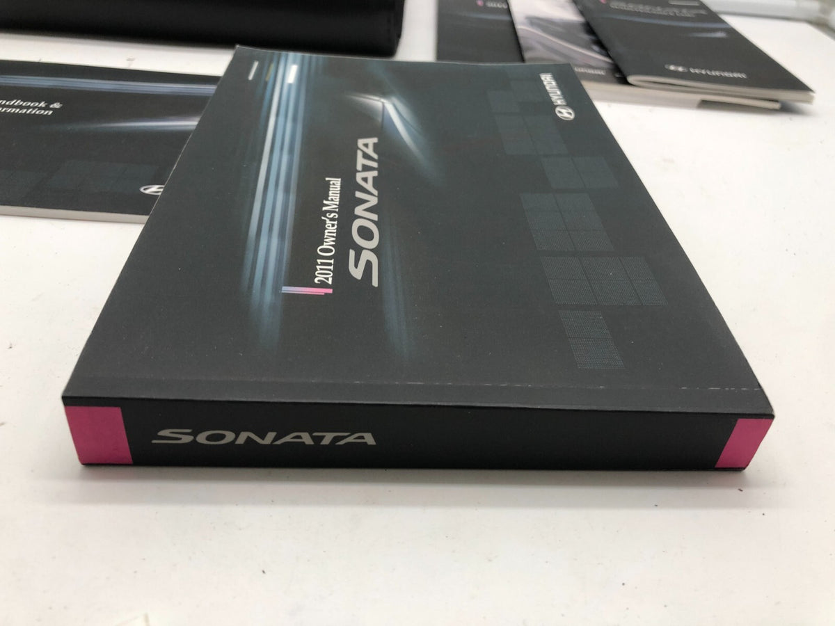 2011 Hyundai Sonata Owners Manual Set with Case OEM B03B17011