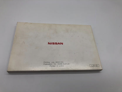 2003 Nissan Altima Owners Manual OEM D01B42007
