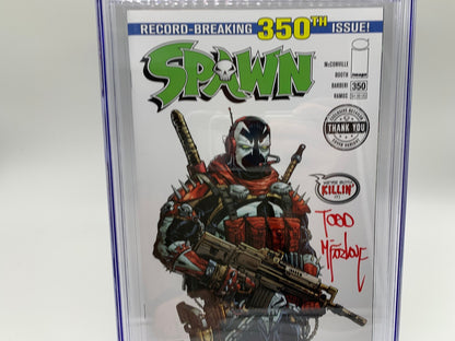 Spawn #350 CGC 9.8 JSA McFarlane Retailer Thank You Cover Signed by McFarlane