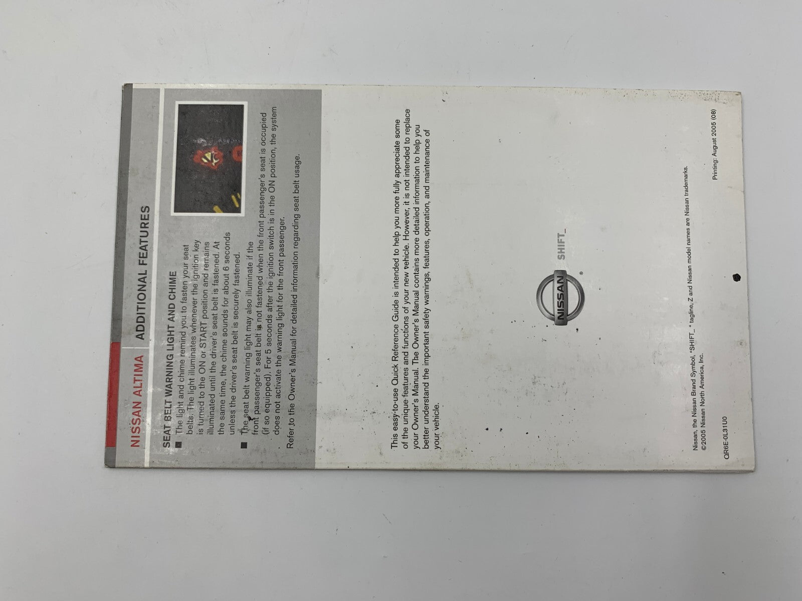 2006 Nissan Altima Owners Manual Set with Case OEM C02B40025