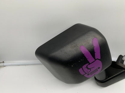 2015-2017 Jeep Wrangler Passenger Side View Manual Door Mirror Black D01B53100