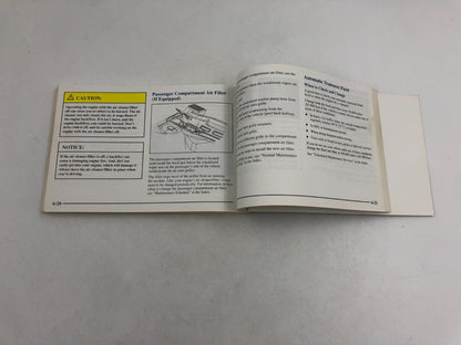 2001 Chevrolet Impala Owners Manual OEM D03B33022
