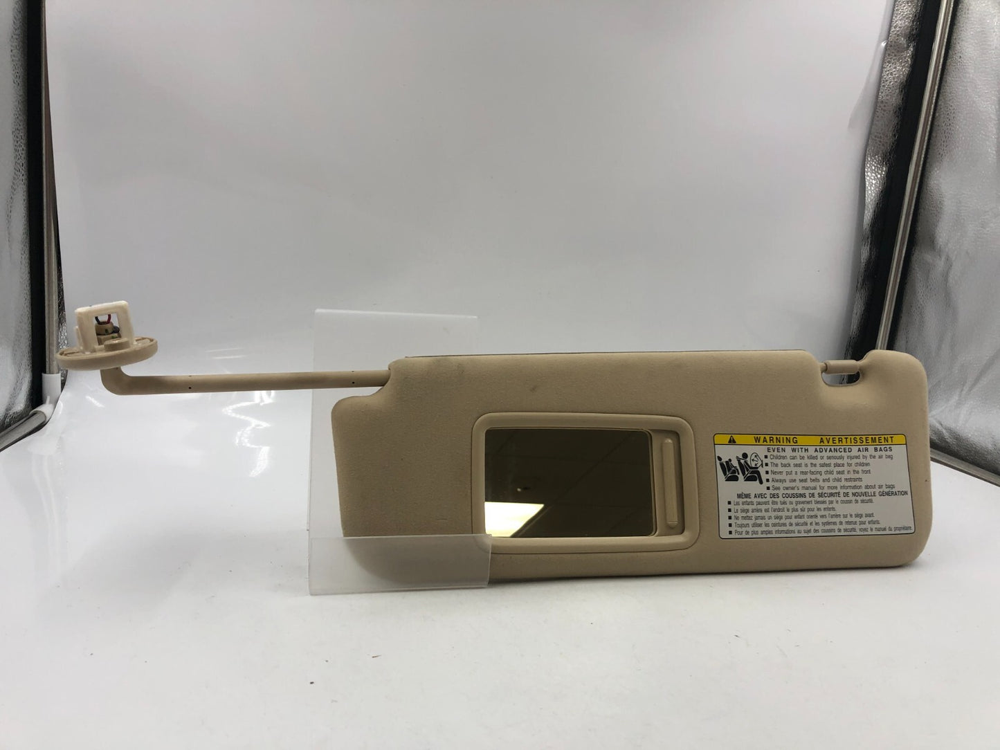 2010-2011 Lexus ES350 Driver Sun Visor Tan Illumination OEM B04B40086