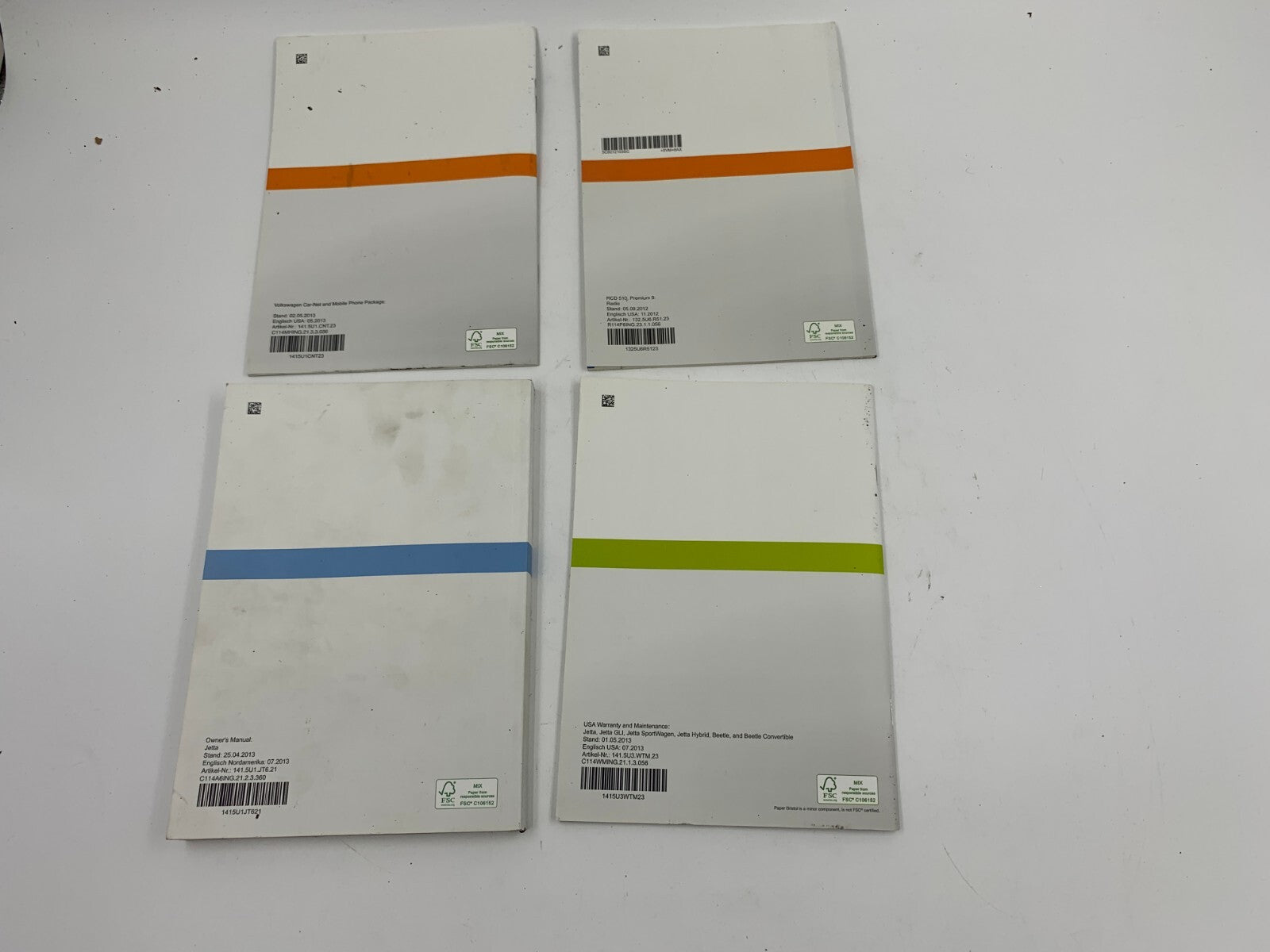 2014 Volkswagen Jetta Owners Manual Set OEM D04B59006