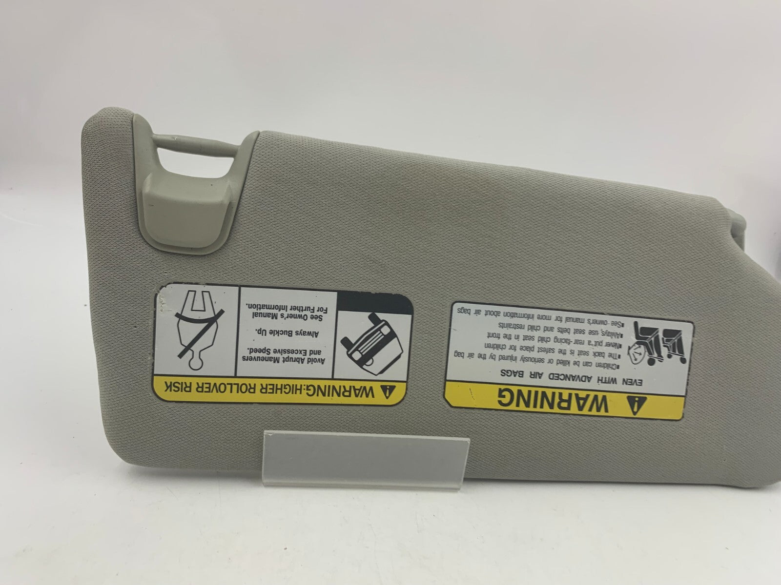 2012-2013 Mitsubishi Outlander Driver Sun Visor Gray Illumination OEM B02B15053