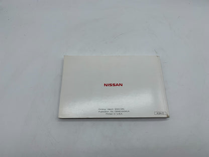 2004 Nissan Maxima Owners Manual OEM C03B56015