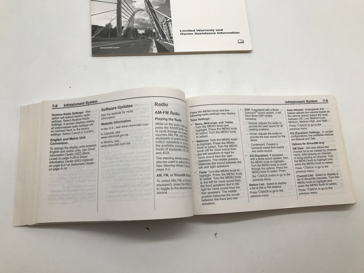 2015 Chevy Silverado Owners Manual Set OEM R01B06018