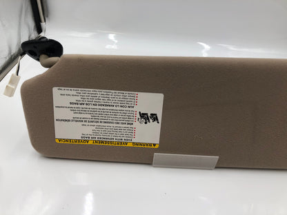 2005-2010 Toyota Sienna Passenger Sun Visor Tan Illuminated OEM D02B65001
