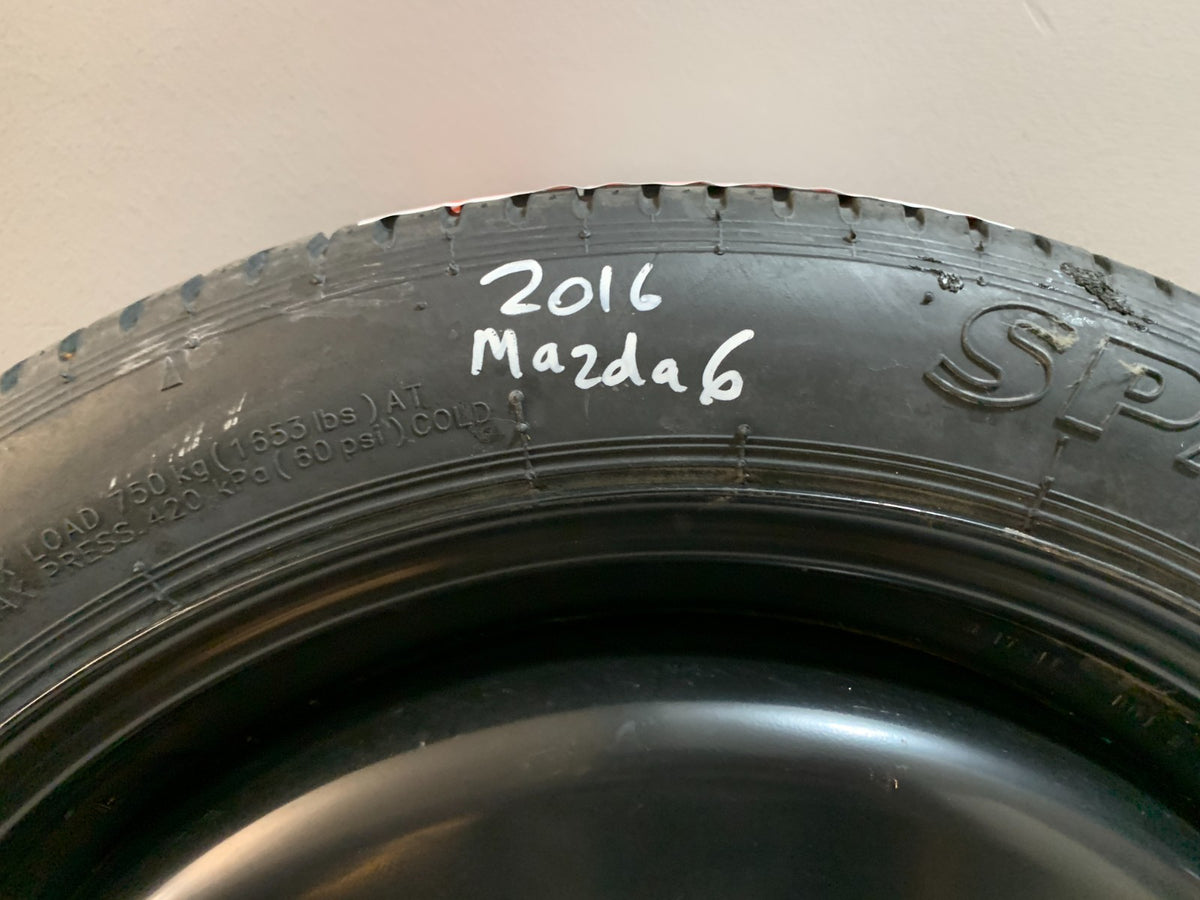 2014-2016 Mazda 6 Mazda6 16" Spare Tire Wheel Compact Donut T125/70R17