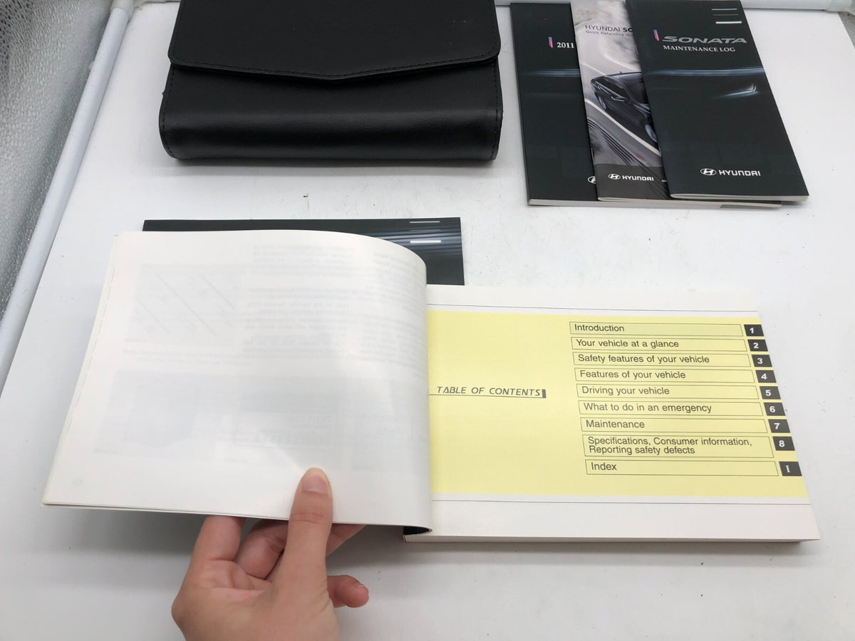 2011 Hyundai Sonata Owners Manual Set with Case OEM B03B17011