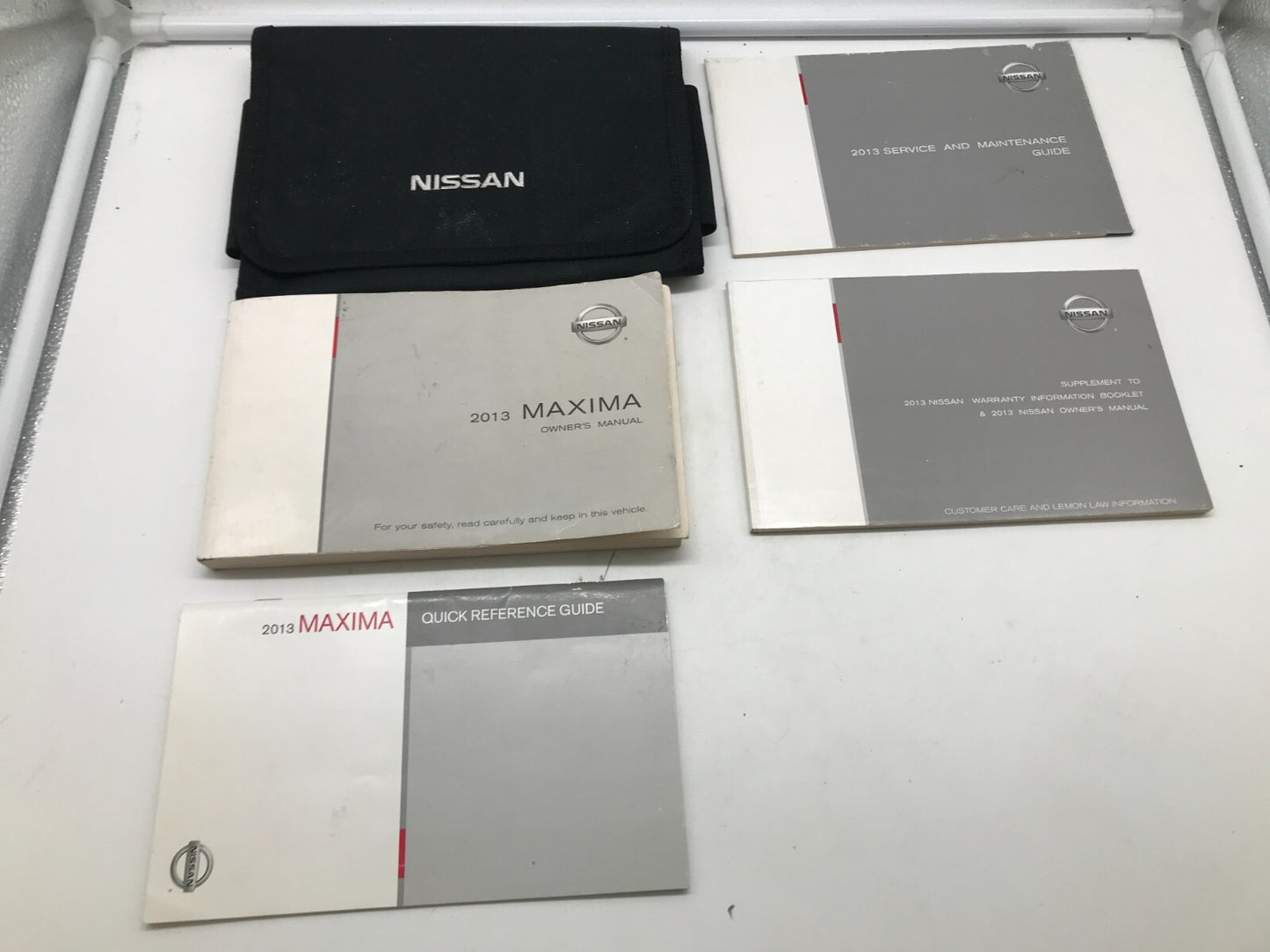 2013 Nissan Maxima Owners Manual Set with Case OEM D01B56060