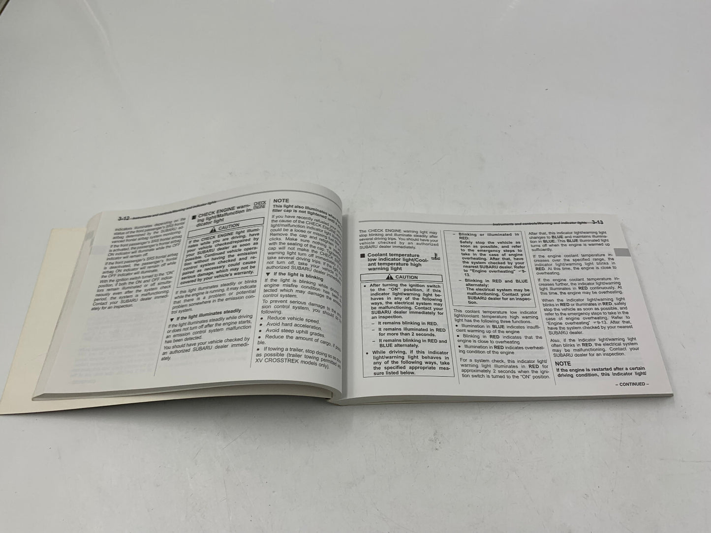 2014 Subaru Impreza Owners Manual OEM E03B22046