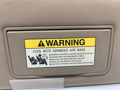 2006-2010 Honda Odyssey Passenger Sun Visor Gray Illuminated OEM A04B35057