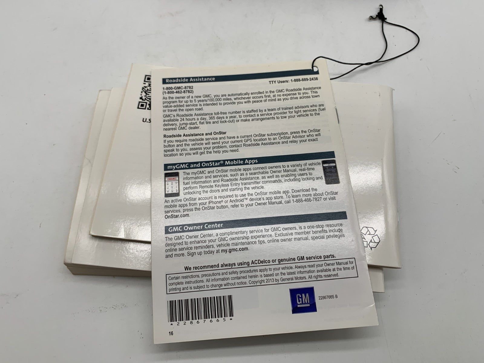 2014 GMC Acadia Denali Owners Manual Set with Case OEM B04B55051