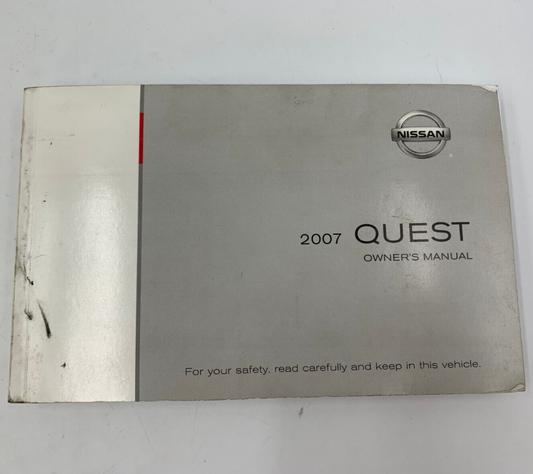 2007 Nissan Quest Owners Manual OEM E02B05020