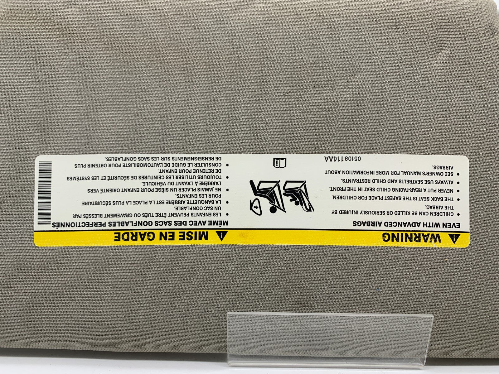 2013-2020 Dodge Ram 1500 Driver Sun Visor Sunvisor Gray OEM C02B03002