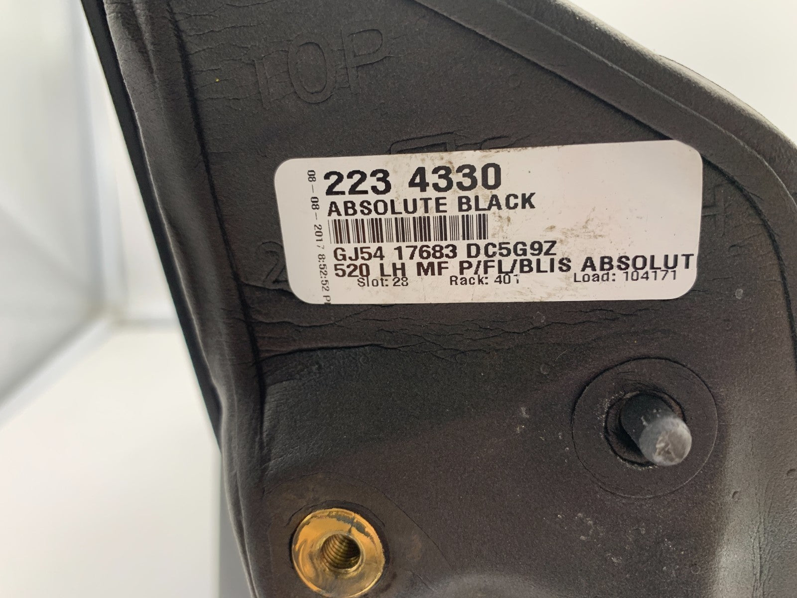 2017-2019 Ford Escape Driver Side View Power Door Mirror Black BSA OEM C01B30045