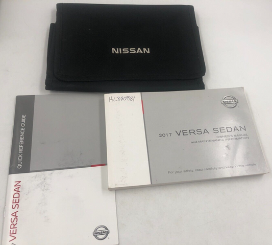 2017 Nissan Versa Sedan Owners Manual Set with Case OEM E01B67008