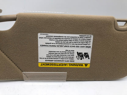 2005-2011 Ford Mustang Passenger Sun Visor Tan OEM A01B14013
