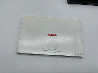 2003 Nissan Altima Owners Manual Set with Case OEM R01B37028
