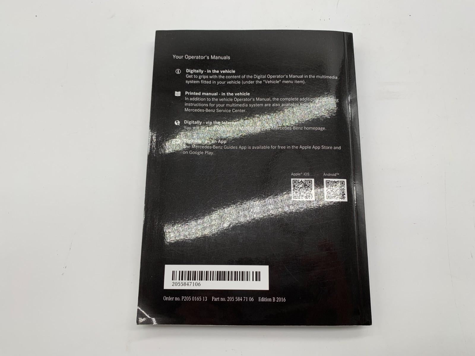 2016 Mercedes-Benz C-Class Owners Manual Set with Case OEM C04B63011