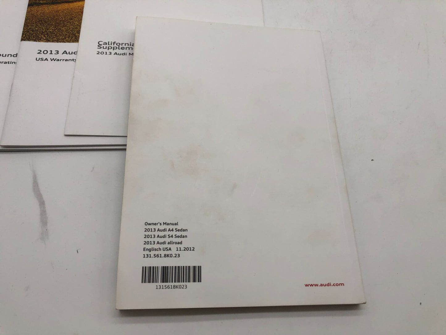 2013 Audi A4 Sedan Owners Manual Set with Case OEM E01B17029