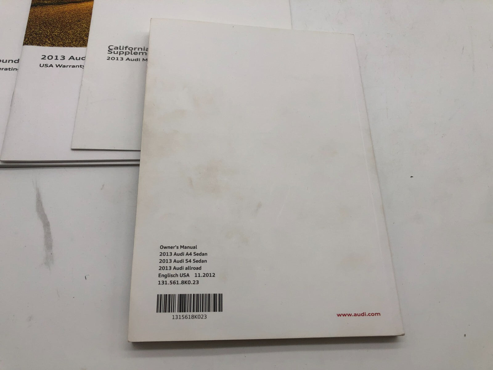 2013 Audi A4 Sedan Owners Manual Set with Case OEM E01B17029