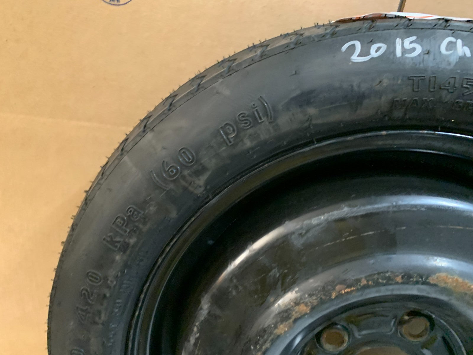 2012-2016 Chrysler Town & Country 17" Spare Tire Compact Donut T145/80D17