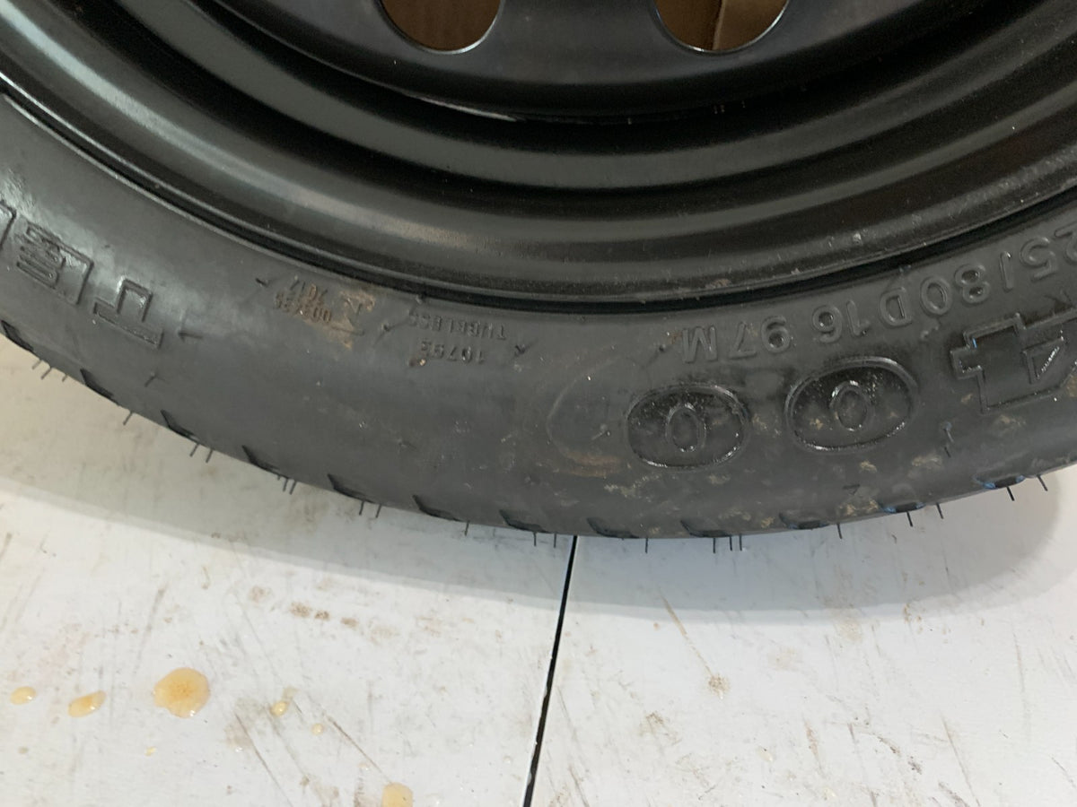 2019-2023 Hyundai Kona 16" Spare Tire Wheel Compact Donut T125/80D16