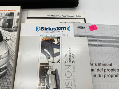 2016 Ford Fusion Owners Manual Set with Case OEM D01B37014