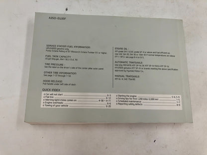 2013 Hyundai Sonata Owners Manual Set with Case OEM D02B61007