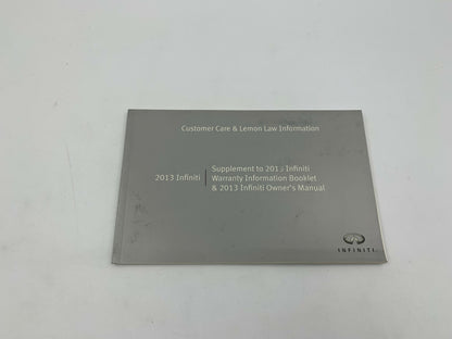 2013 Infiniti QX Owners Manual Set with Case OEM B04B14022