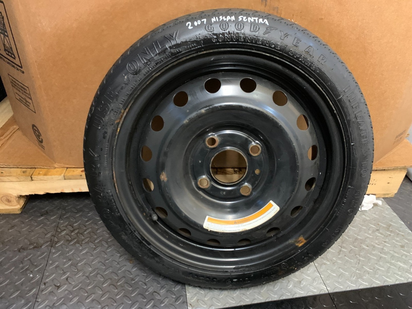 2007-2012 Nissan Sentra 15" Spare Tire Wheel Compact Donut 4 Lugs T125/70D15