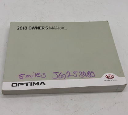 2018 Kia Optima Owners Manual OEM A01B31012