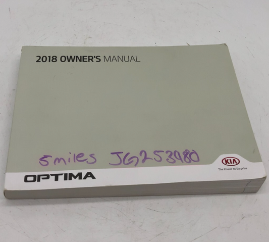 2018 Kia Optima Owners Manual OEM A01B31012