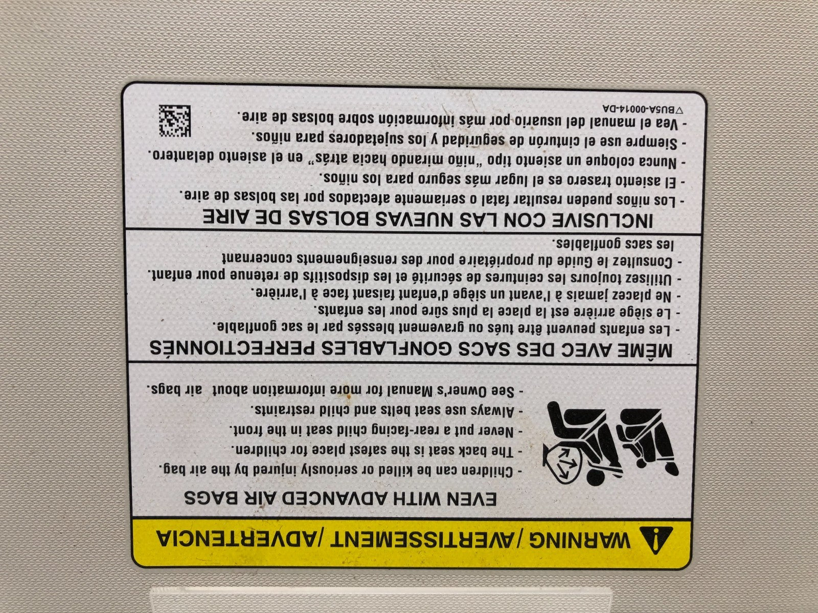 2012-2013 Ford Focus Passenger Sun Visor Ivory OEM A02B10006