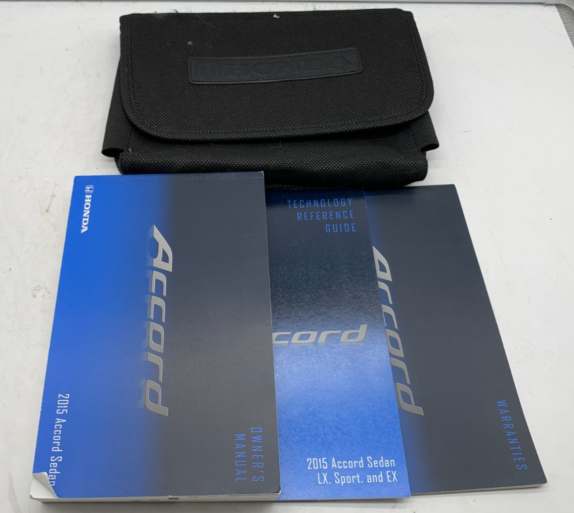 2015 Honda Accord Sedan Owners Manual Set with Case OEM A03B14056