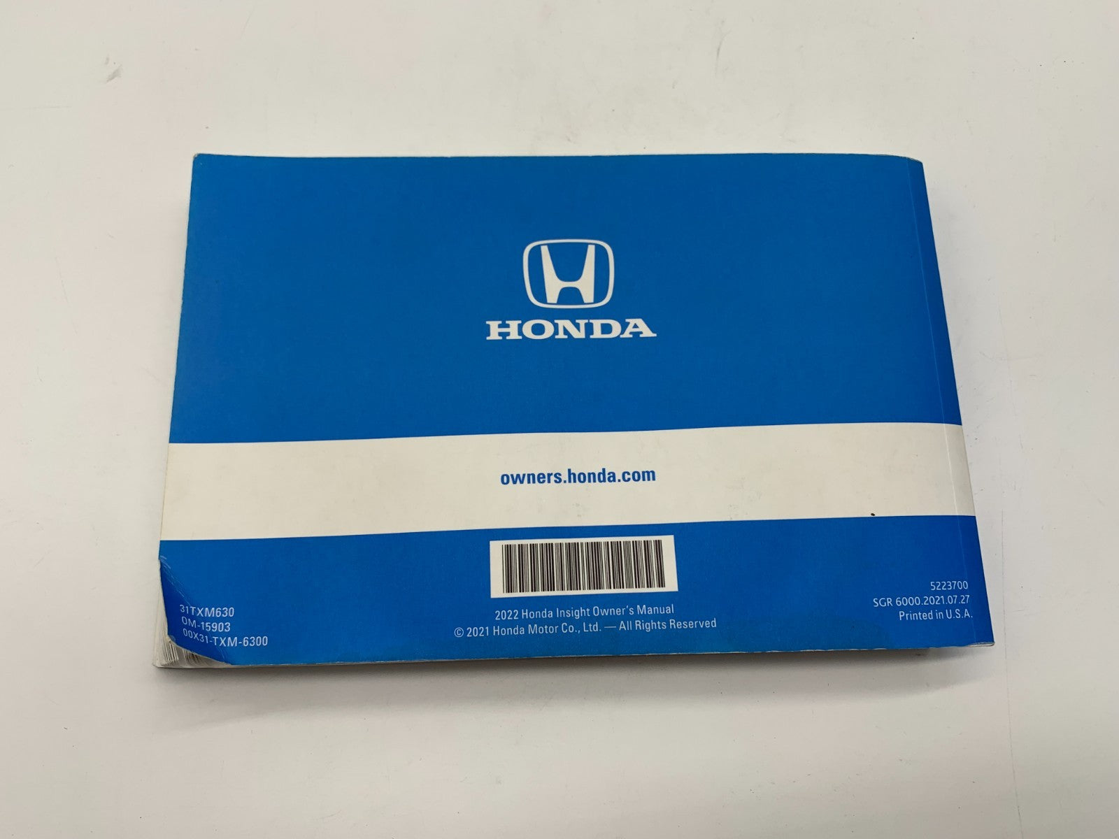 2022 Honda Insight Owners Manual Set with Case OEM B03B02005
