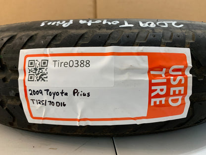 2004-2011 Toyota Prius 16" Spare Tire Compact Donut T125/70D16 OEM