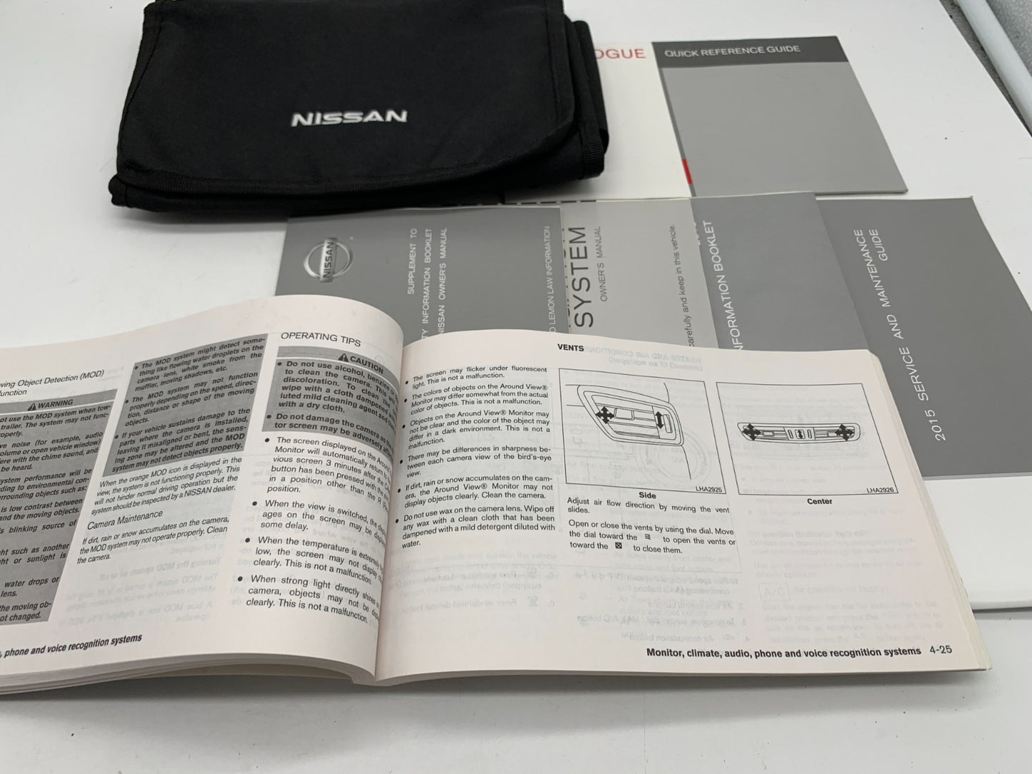 2015 Nissan Rogue Owners Manual Set with Case OEM D03B05023