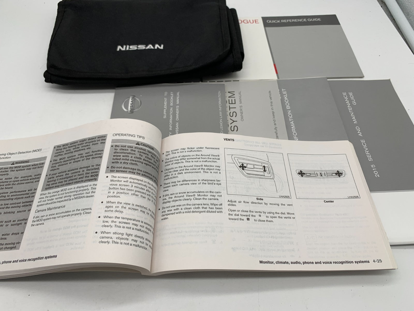 2015 Nissan Rogue Owners Manual Set with Case OEM D03B05023