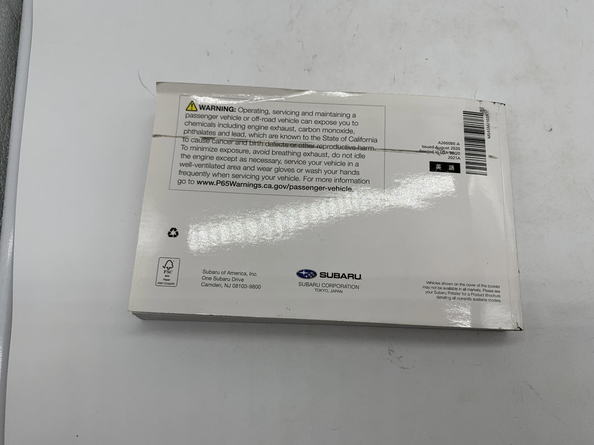 2021 Subaru Legacy Owners Manual Set with Case OEM R01B24033