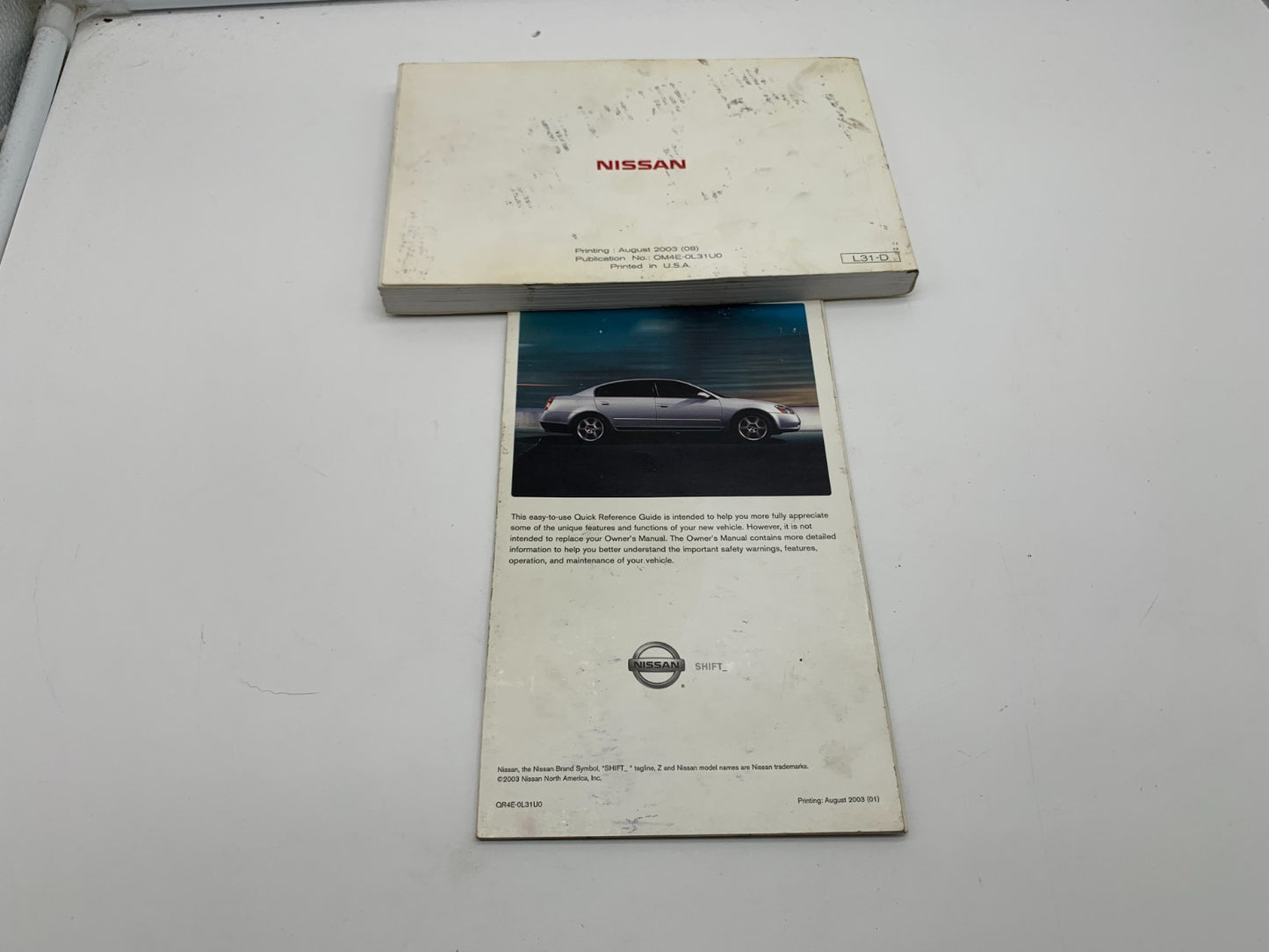 2004 Nissan Altima Owners Manual Set OEM C02B56008