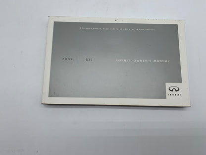 2004 Infiniti G35 Owners Manual Set OEM E02B36005