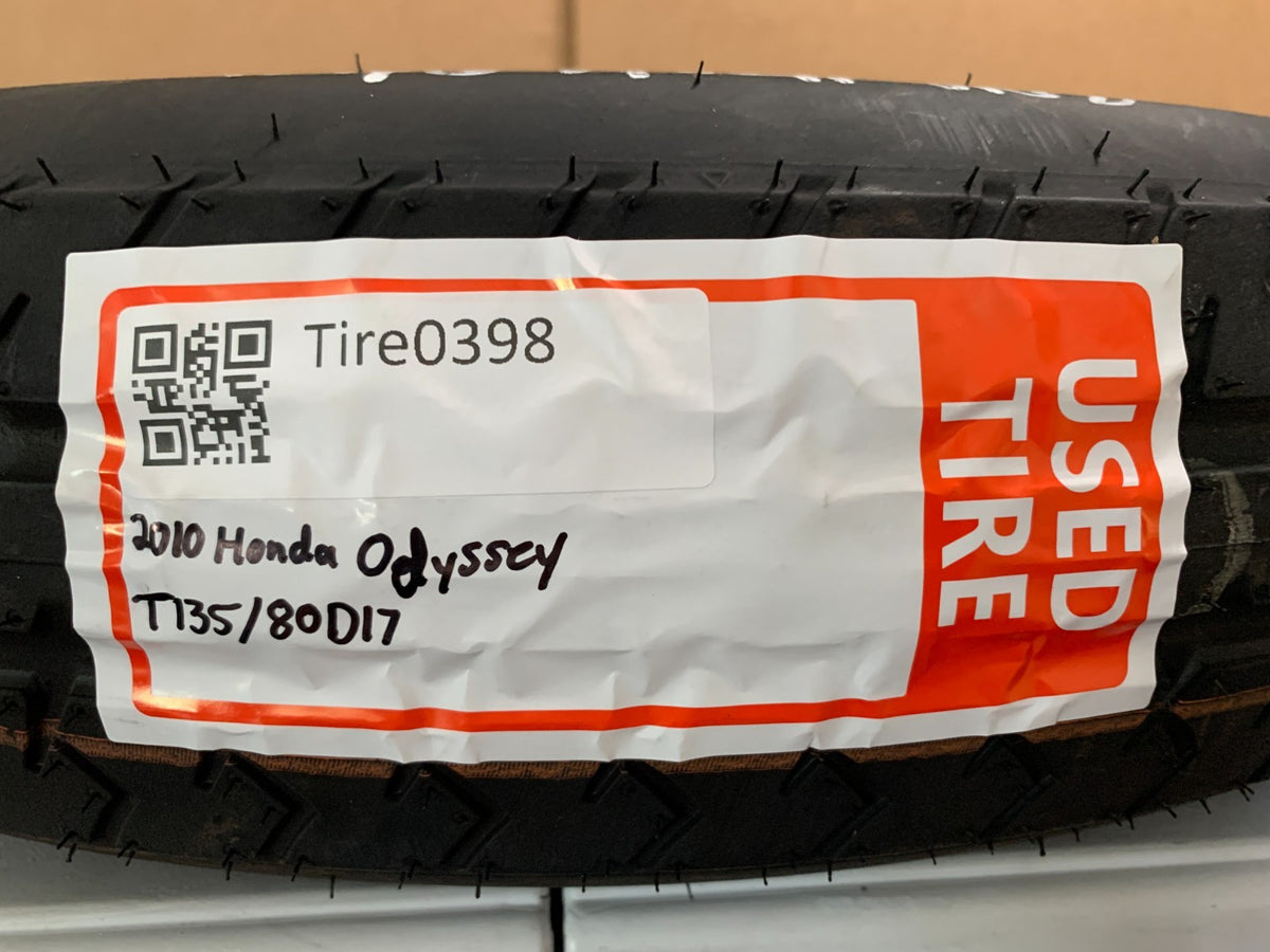 2005-2010 Honda Odyssey 17" Spare Tire T135/80D17 OEM Wheel Compact Donut