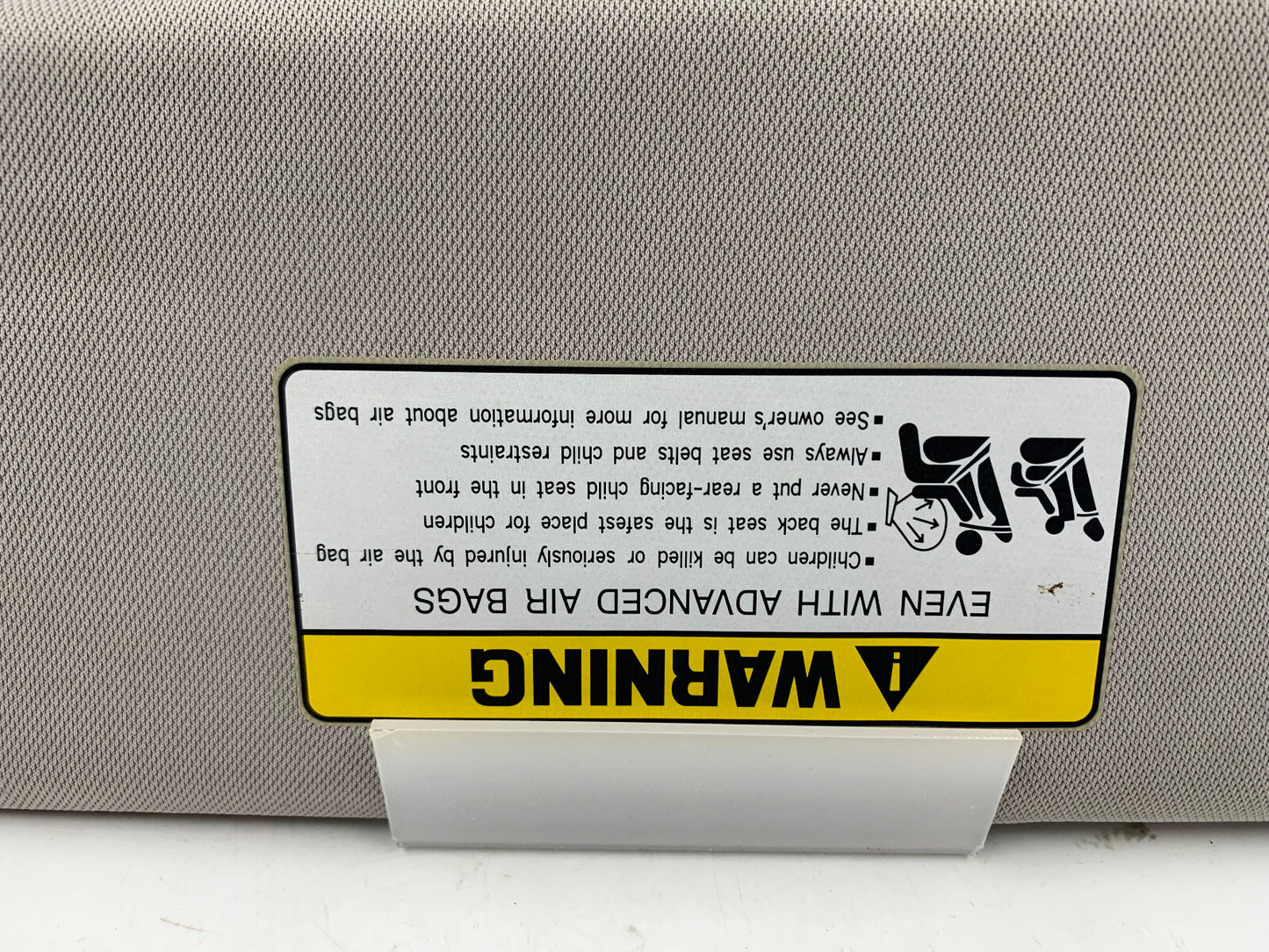 2011-2015 Hyundai Sonata Passenger Sun Visor Gray OEM C02B31060