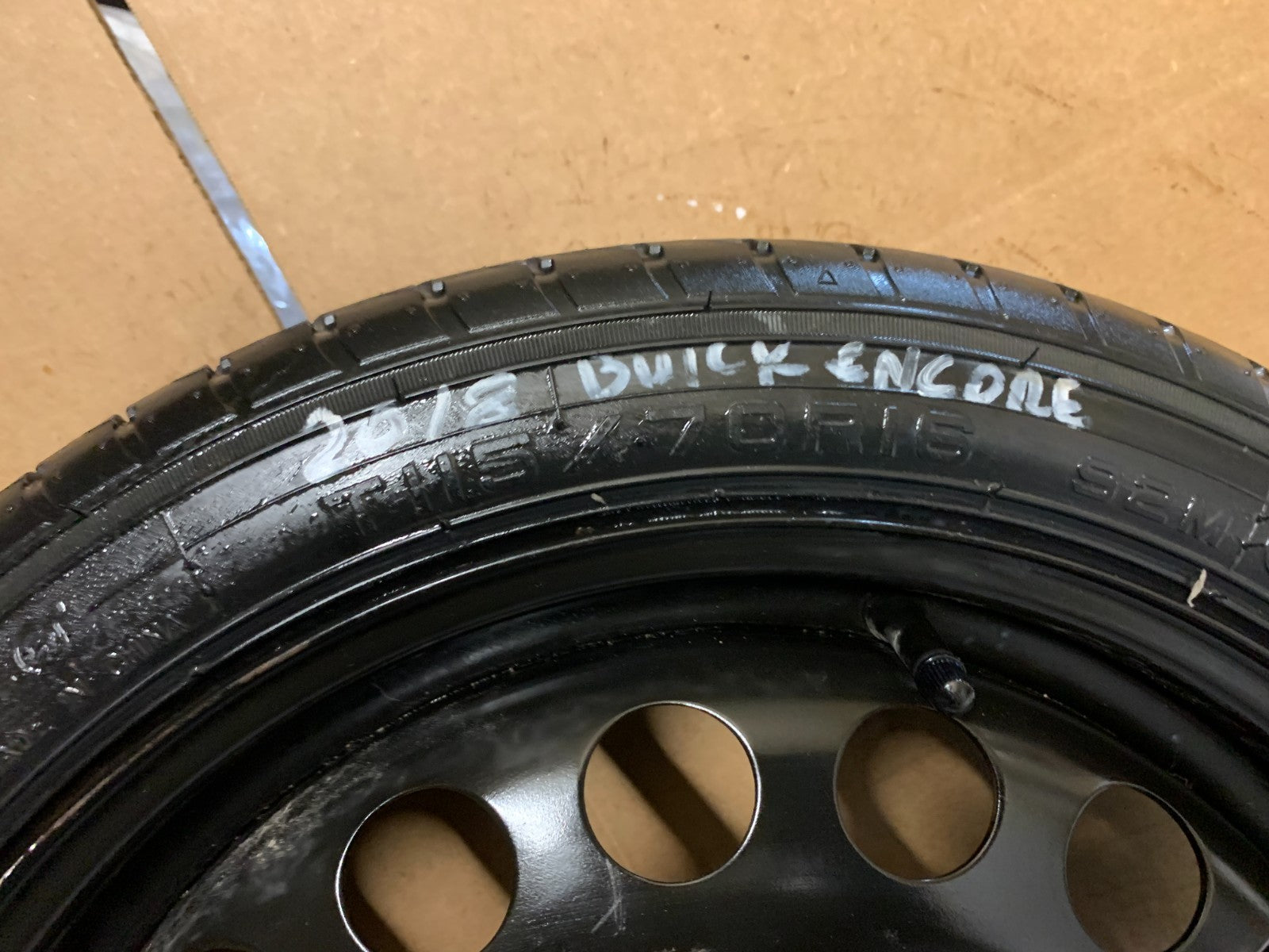 2013-2022 Buick Encore 16" Spare Tire Wheel Compact Donut T115/70R16